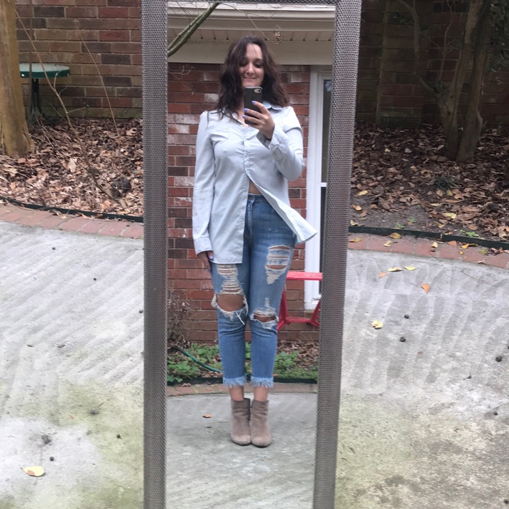 Anthropology boyfriend oxford shirt